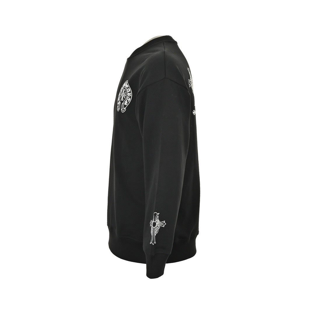 Chrome Hearts/Chrome Heart 24Fw classic logo printed round neck sweatshirt