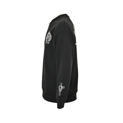 Chrome Hearts/Chrome Heart 24Fw classic logo printed round neck sweatshirt