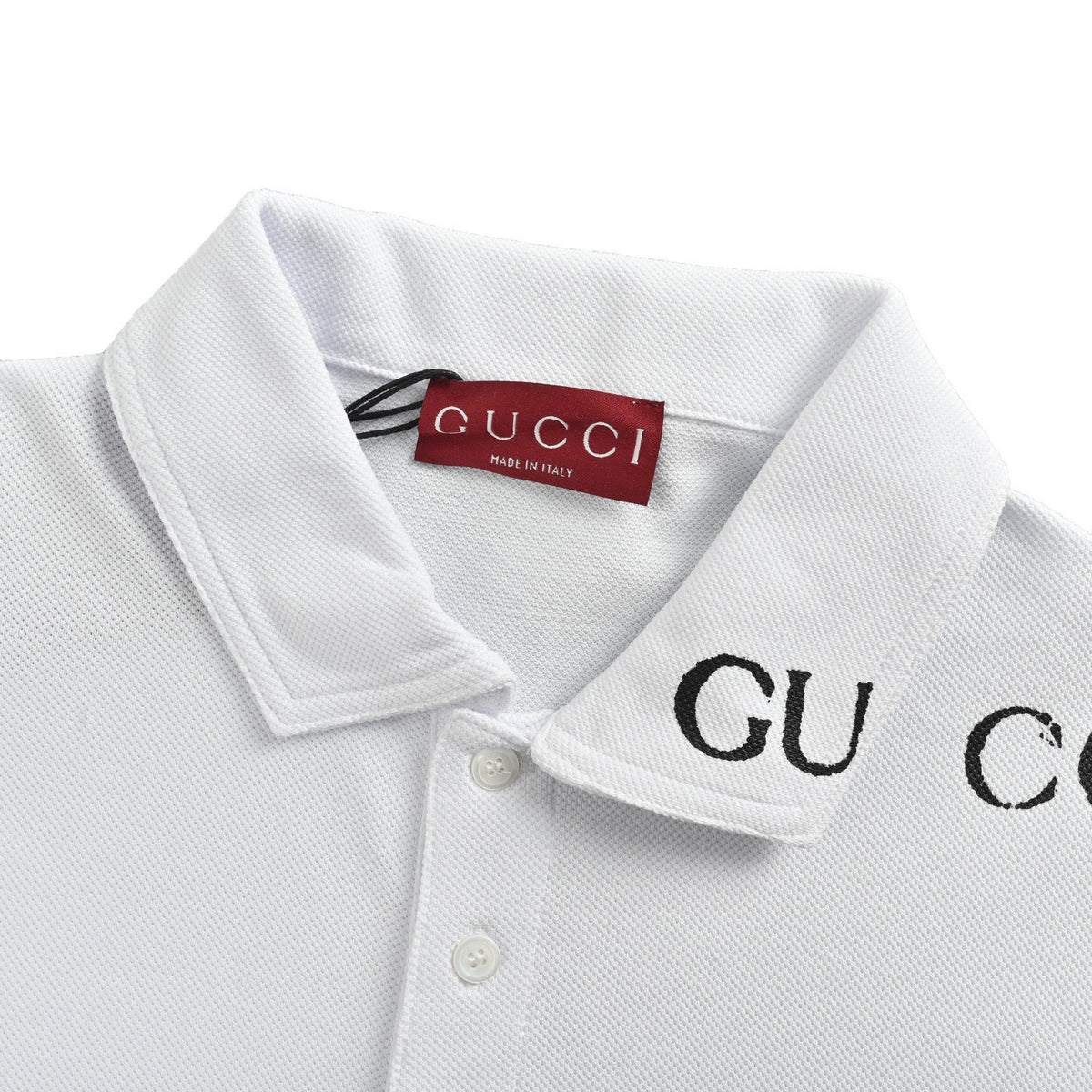 Gucci 25ss collar letter printed Polo short sleeves