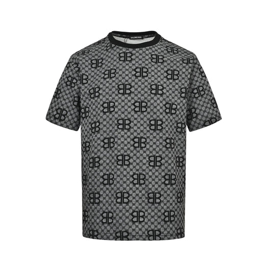 Balenciaga 26ss full BB presbyopia jacquard short sleeves