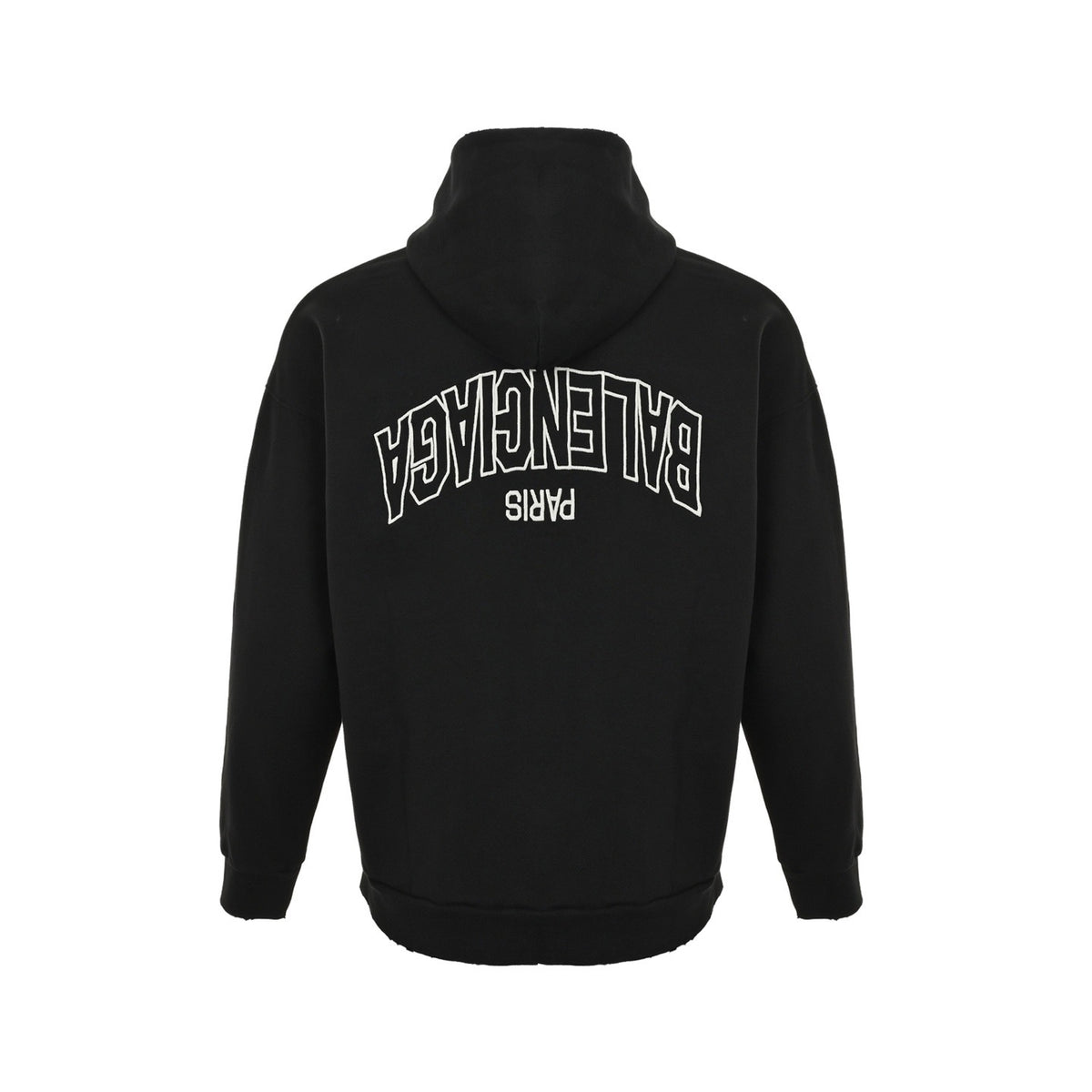 Balenciaga/Balanciaga 25Fw reverse letter embroidered zipper hooded jacket on the back