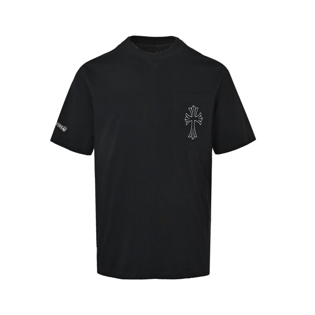 Chrome Hearts/Chrome Heart Sanskrit Cross Round Neck Short Sleeve