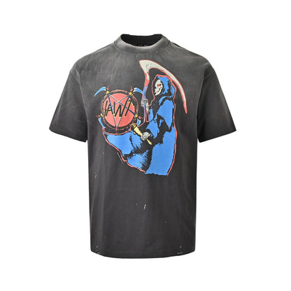 SAINT MICHAEL Death's List printed short sleeves
