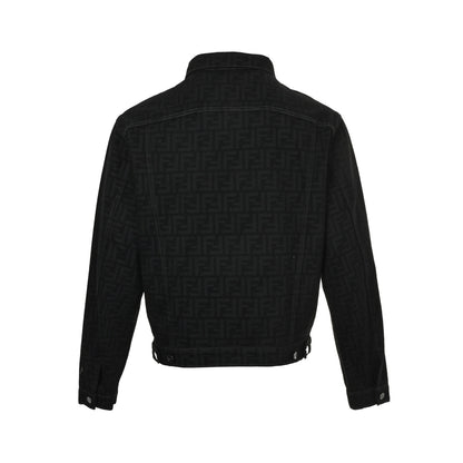 Fendi all-over printed FF suit denim jacket