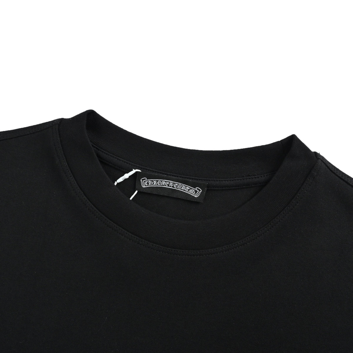 Chrome Hearts/Chrome Heart long-sleeved T-shirt with dark pattern cross on the chest and Sanskrit embroidery