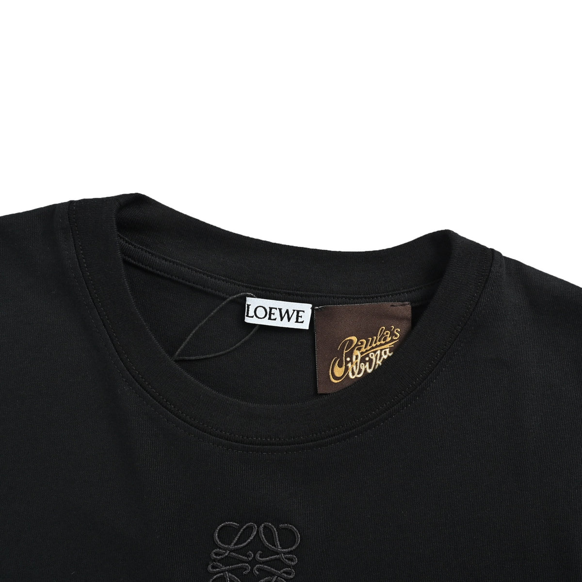 Loewe/Luoyiwei 26ss collar logo embroidered short sleeves