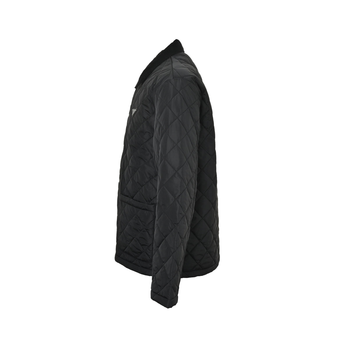 PRADA PRD corduroy collar triangle lapel padded jacket