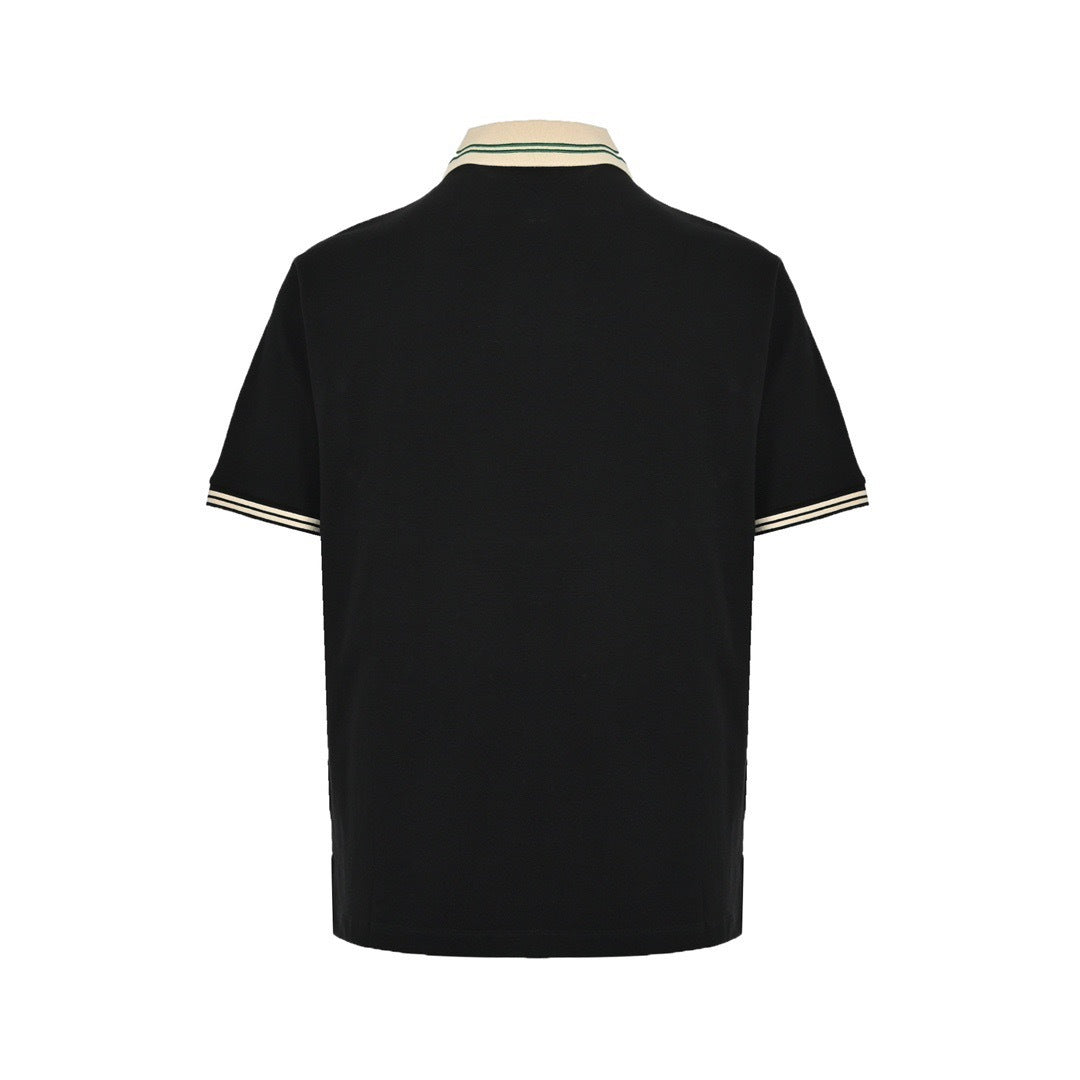 Gucci classic neckline double G embroidered Polo short sleeves