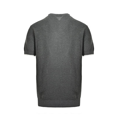 BRUNELLO CUCINELLI/BC raw edge ribbed collar, cuffs and hem sweater