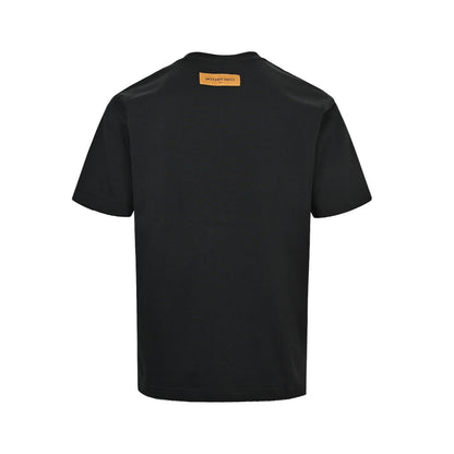 Louis Vuitton green tape presbyopic print short sleeves