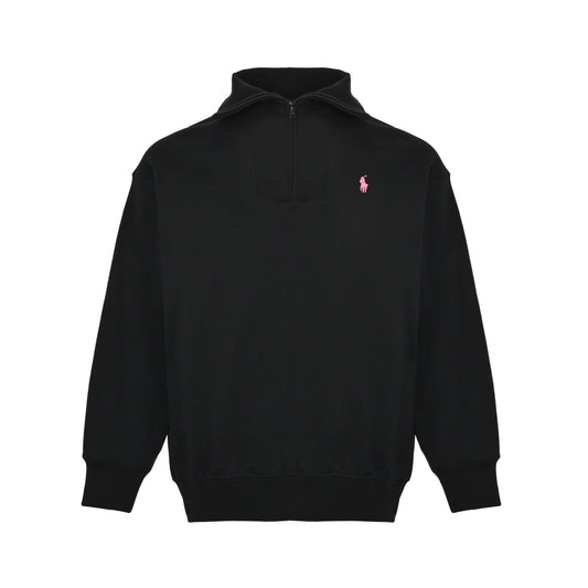 Ralph Lauren pink label embroidered half-zip sweatshirt