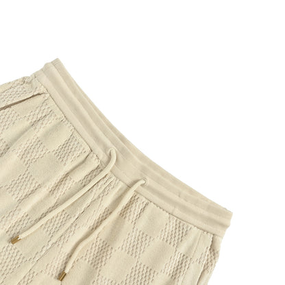 Louis Vuitton checkerboard drawstring terry shorts