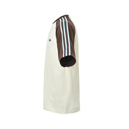 Adidas clover embroidered three-bar short sleeves