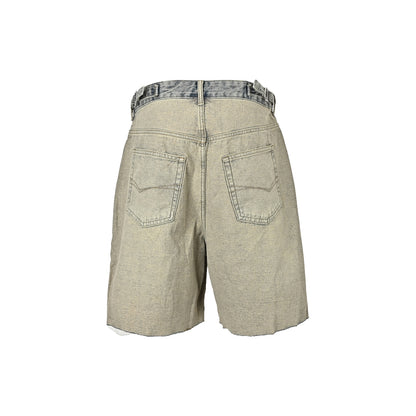 Balenciaga 24ss reverse-worn washed distressed denim shorts
