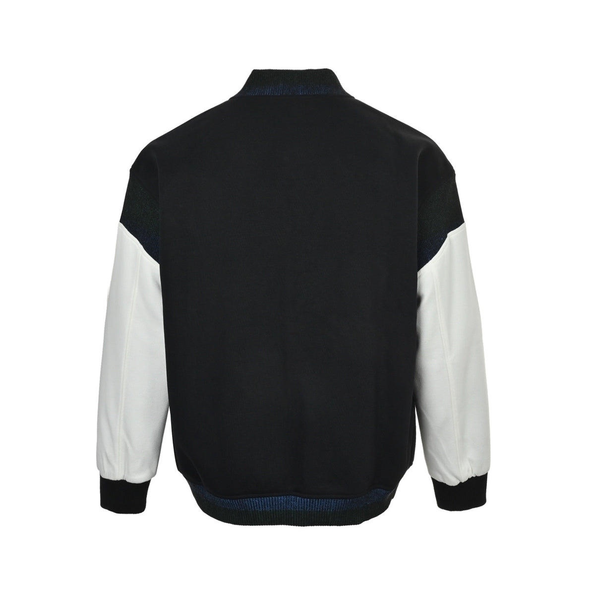 Louis Vuitton black and white leather baseball jacket