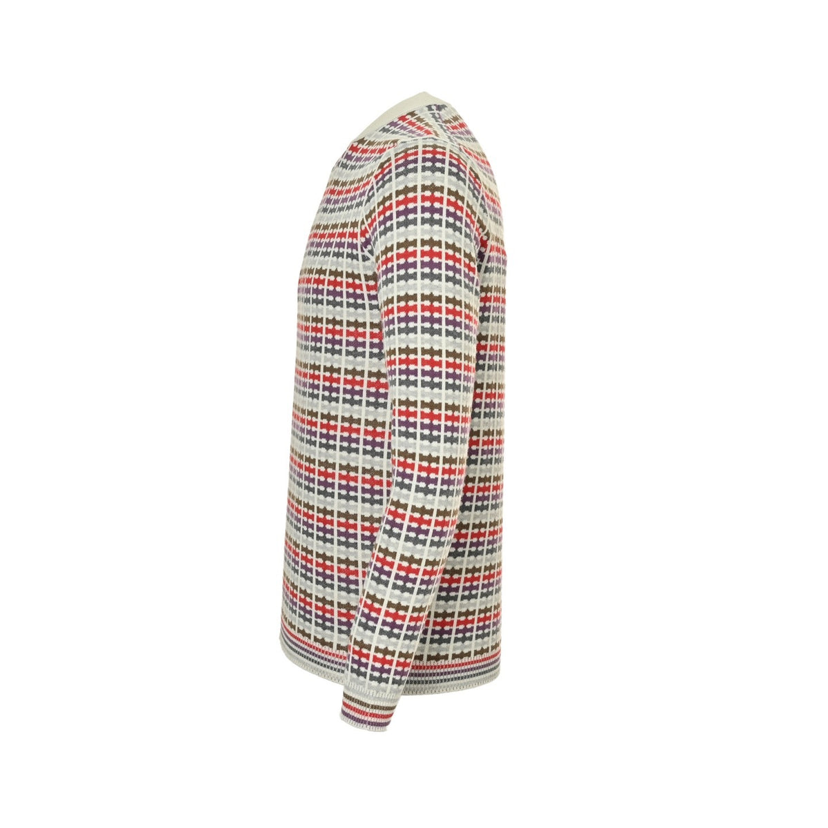 Dior 25Fw colorful striped jacquard crew neck sweater