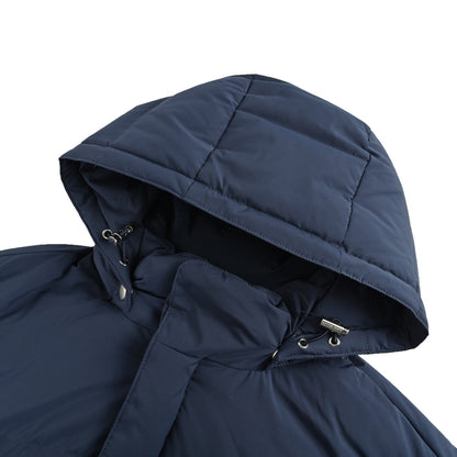 BOTTEGA VENETA/BV woven leather pocket hooded down jacket