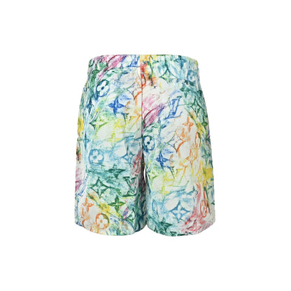 Louis Vuitton 21ss crayon graffiti nylon beach shorts