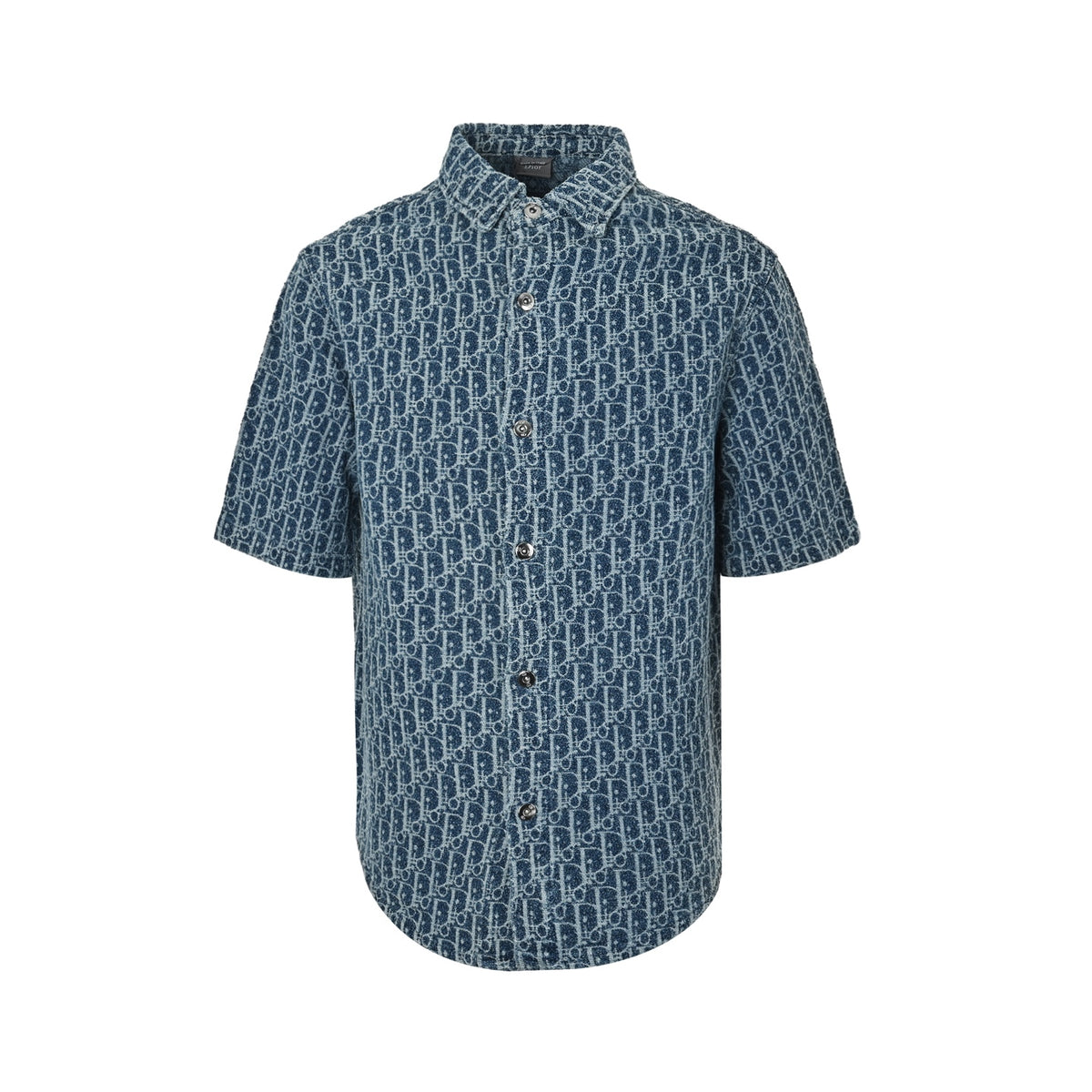 Dior all-over printed denim short-sleeved shirt