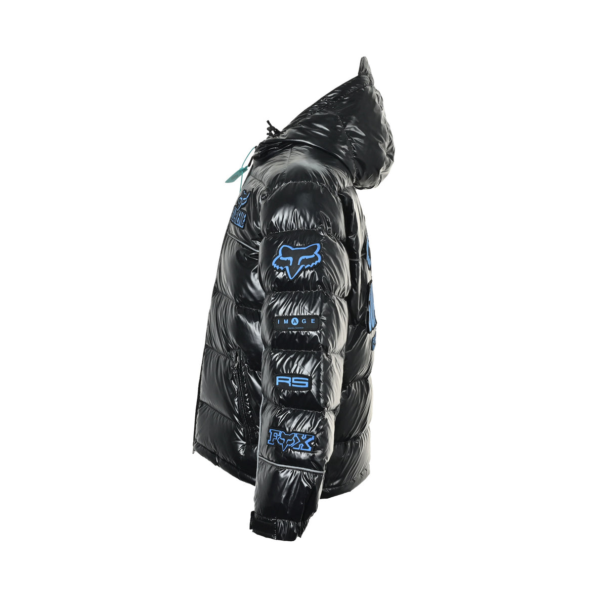 Supreme co-branded patch logo hooded down jacket