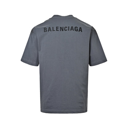 Balenciaga distressed graffiti embroidered letter short sleeves