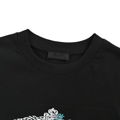 Prada knot logo embroidered short sleeves