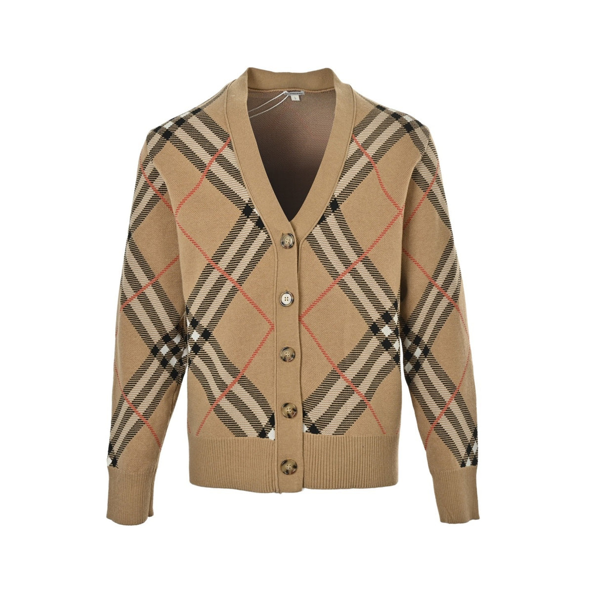 Burberry 24Fw twill knitted cardigan sweater