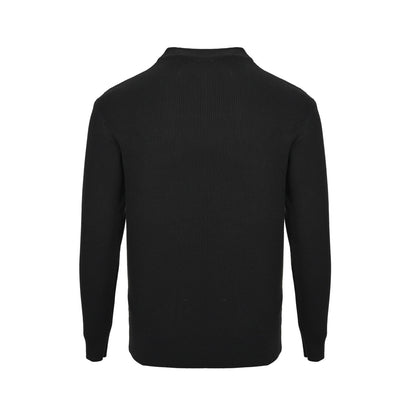 Louis Vuitton chest old pattern leather crew neck sweater