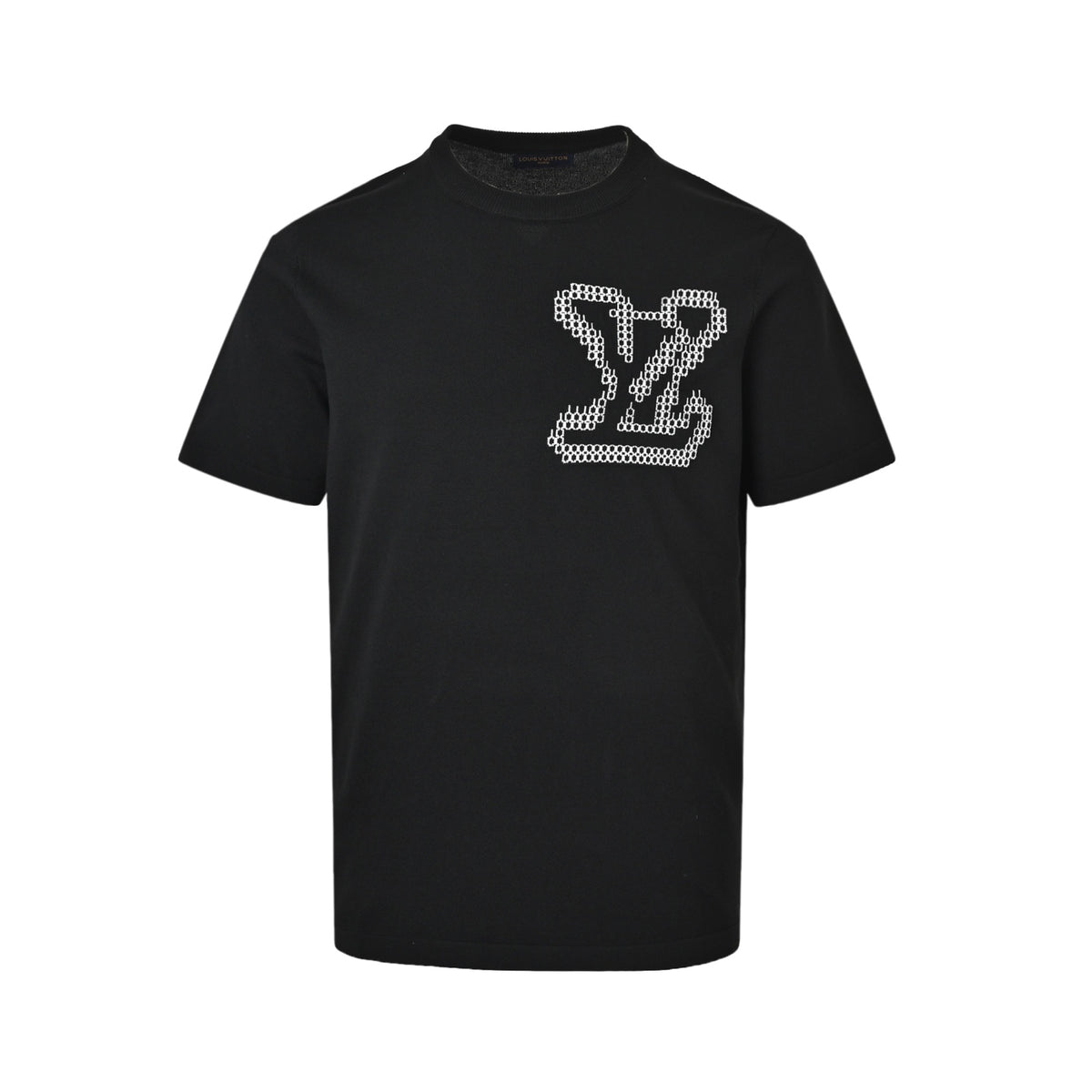 Louis Vuitton front and back jacquard large logo knitted short sleeves