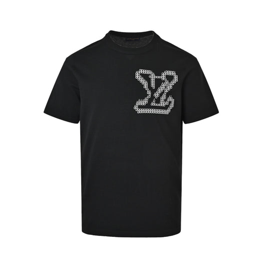 Louis Vuitton front and back jacquard large logo knitted short sleeves