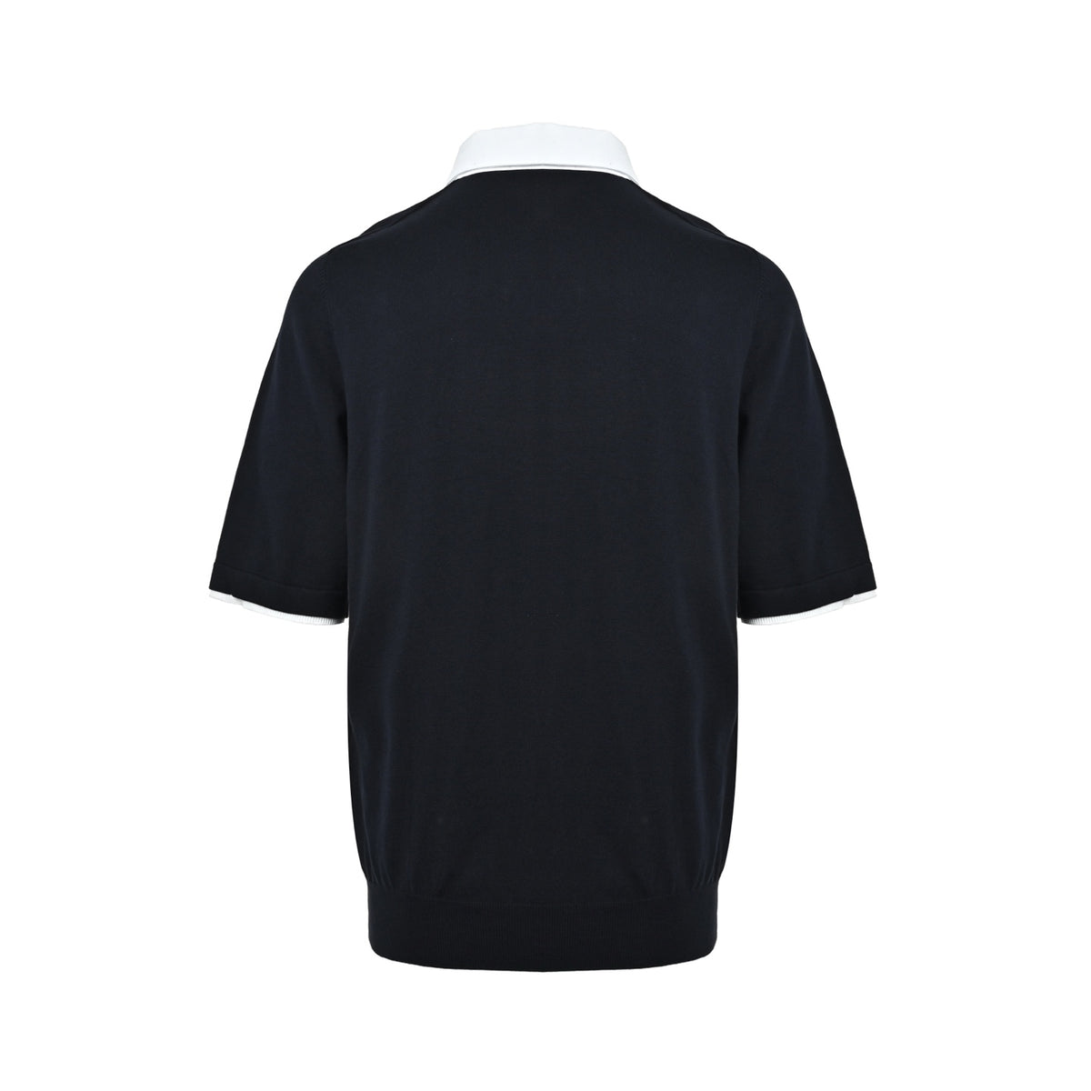 Louis Vuitton white collar button knitted Polo short sleeves