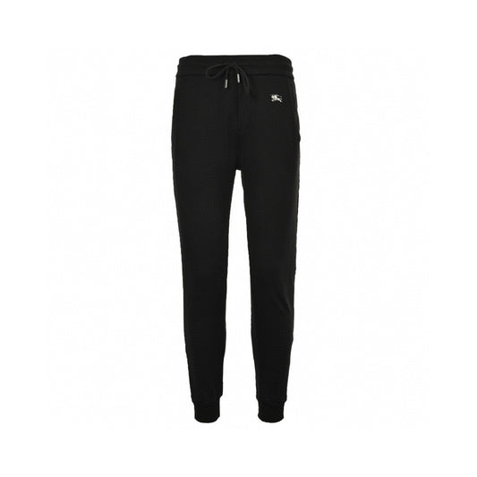 Burberry inlaid metal war horse logo trousers