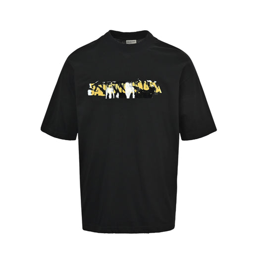 Balenciaga letter print tape short sleeves