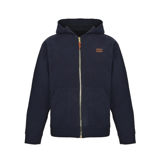 Miu Miu patchwork jersey hooded jacket