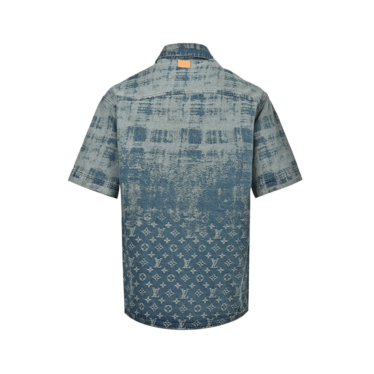 Louis Vuitton presbyopic logo gradient denim short-sleeved shirt