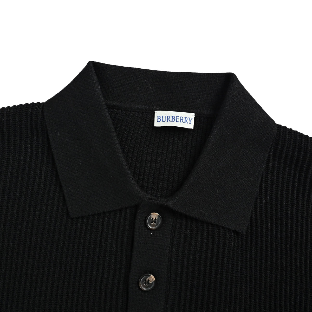 Burberry Side fine plaid knitted Polo short sleeves