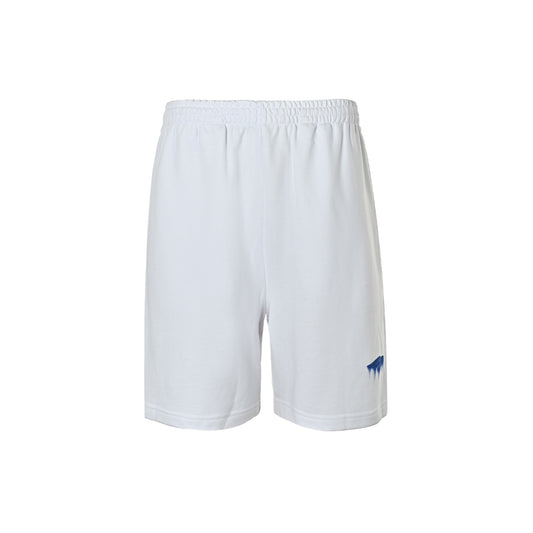 Balenciaga/Balanciaga blue liquefied embroidered shorts