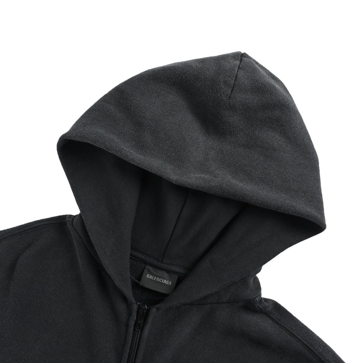 Balenciaga/Balanciaga blur printed washed zipper hooded jacket
