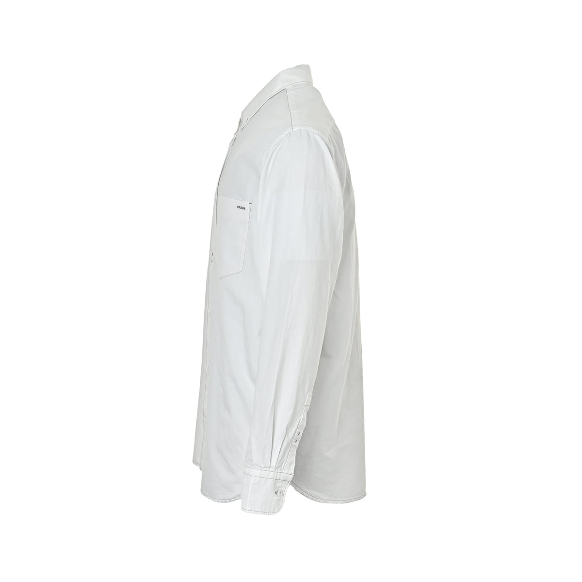 Prada letter chambray long-sleeved shirt