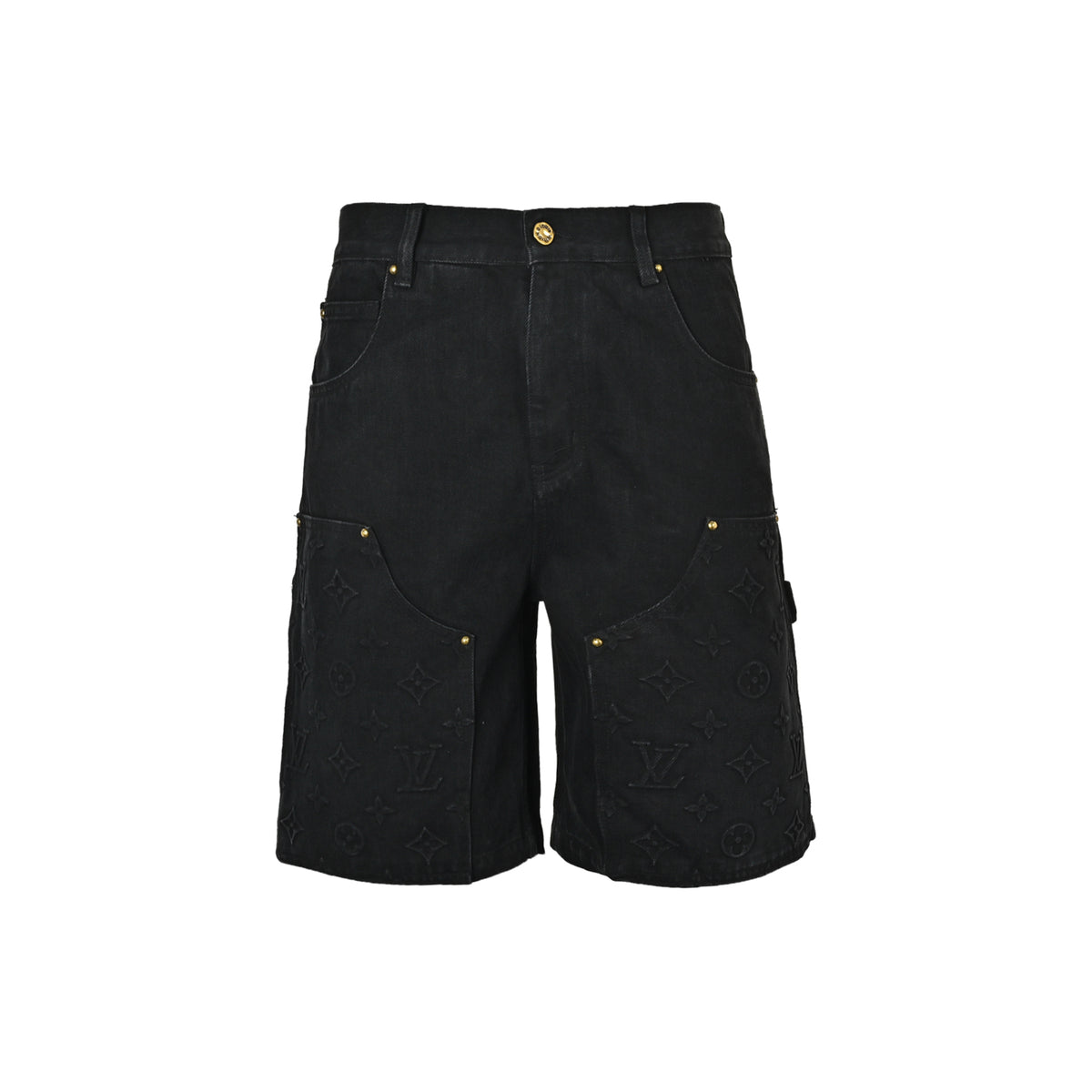 Louis Vuitton presbyopic embossed denim shorts