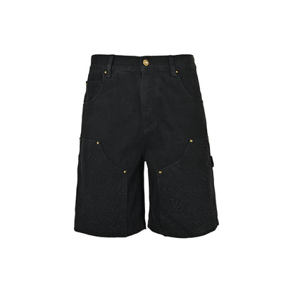 Louis Vuitton presbyopic embossed denim shorts