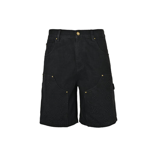Louis Vuitton presbyopic embossed denim shorts