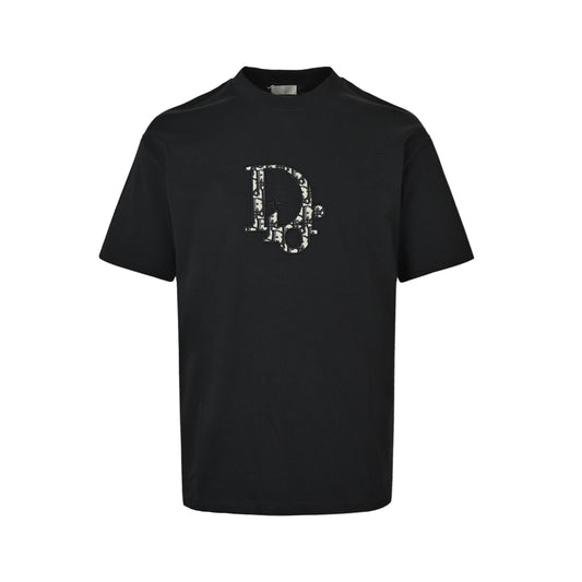 Dior patch letter logo embroidered short sleeves