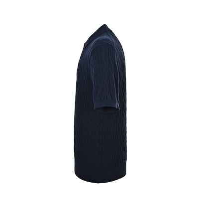 Loro Piana LP Cable Knit Polo Short Sleeve