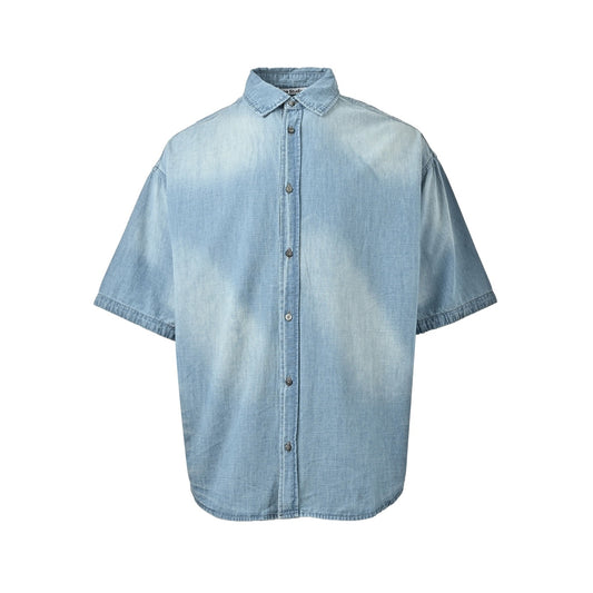 Acne Studios 1996 Logo Distressed Short Sleeve Shirt