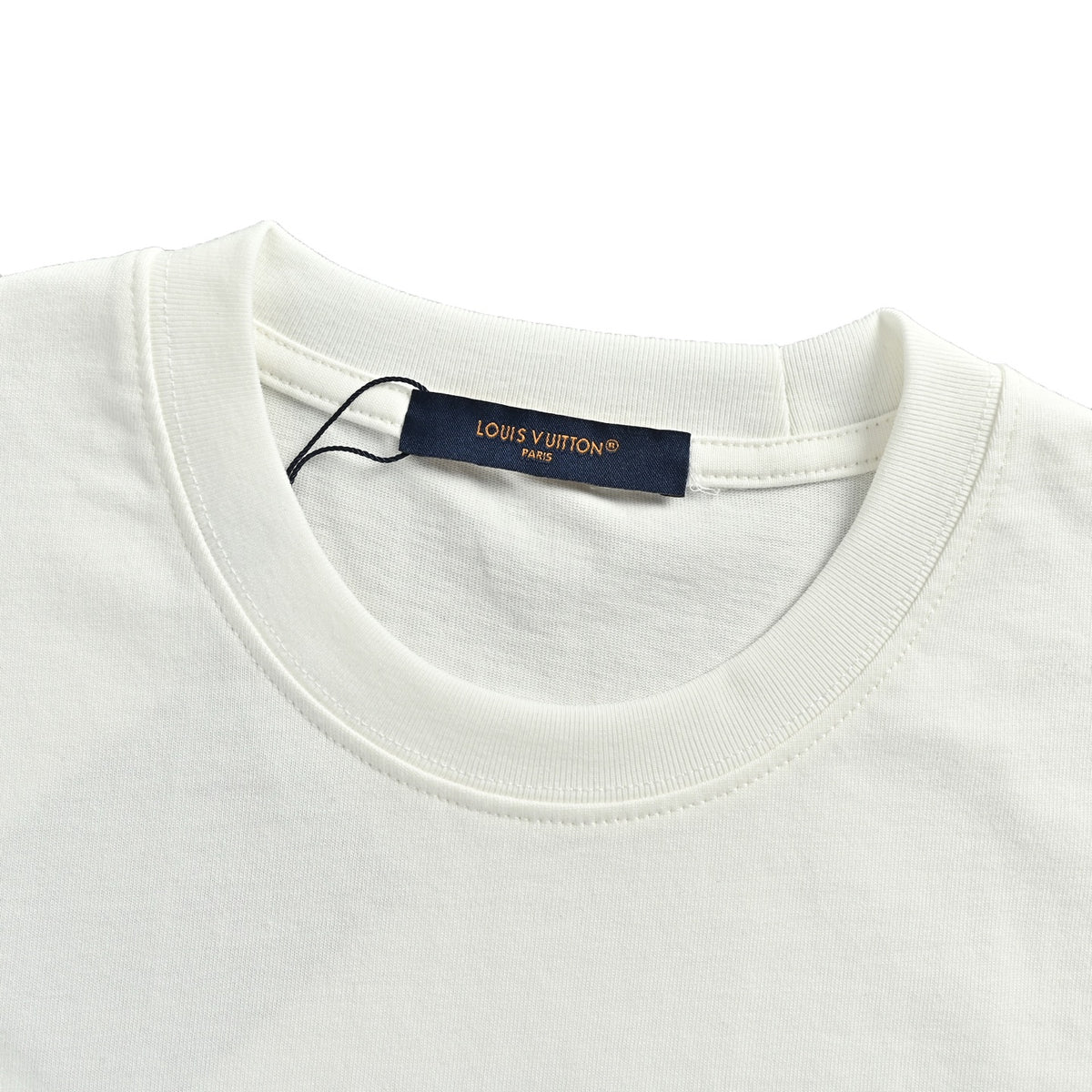 Louis Vuitton 26ss leather chest label short sleeves