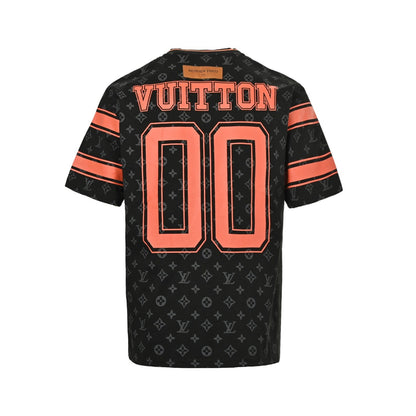 Louis Vuitton 25ss No. 00 orange letter printed short sleeves