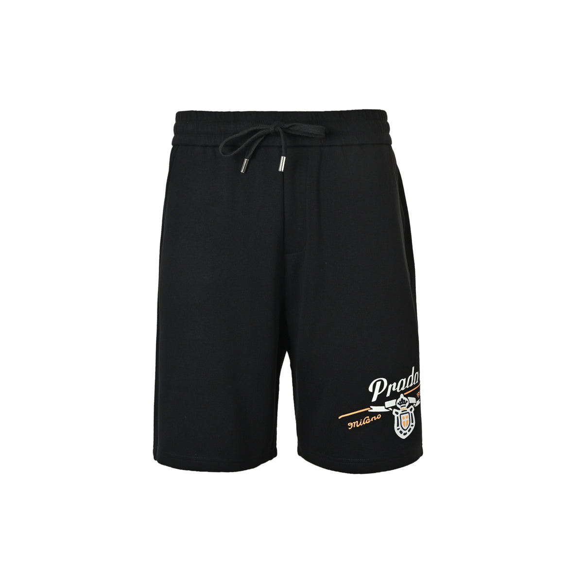 Prada 26ss emblem letter embroidered shorts