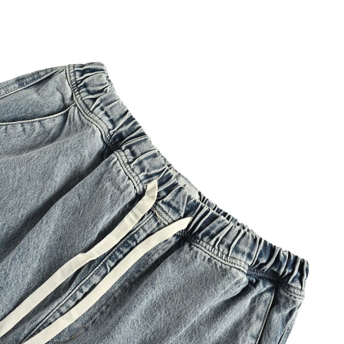 Stone Island washed multi-pocket denim shorts
