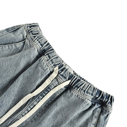 Stone Island washed multi-pocket denim shorts